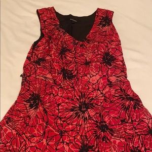 Size 12 Pink/Black Floral Dress